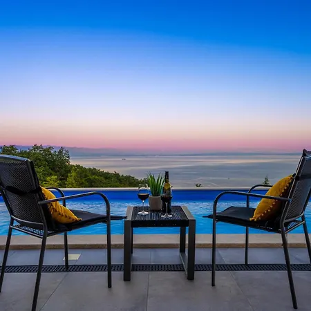 Villa Ziganto With A View Of The Kvarner Bay