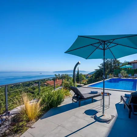 Vila Ziganto With A View Of The Kvarner Bay *
