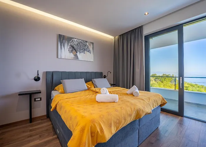 Ziganto With A View Of The Kvarner Bay וילה *