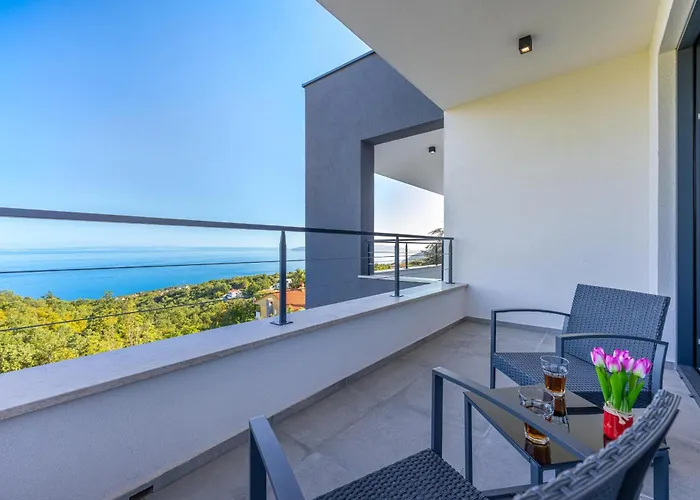 Ziganto With A View Of The Kvarner Bay Villa Opatija