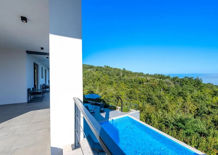 Ziganto With A View Of The Kvarner Bay Villa Opatija