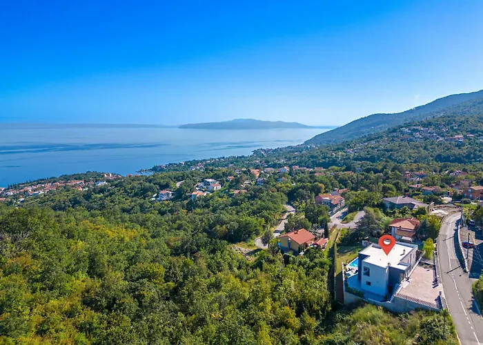 Ziganto With A View Of The Kvarner Bay Villa Opatija